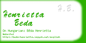 henrietta beda business card