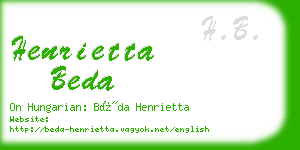 henrietta beda business card